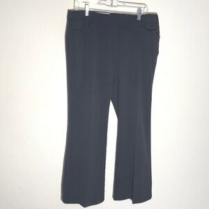 George London Fit Black Wide Leg Career‎ Dress Pants Women's Size 12P